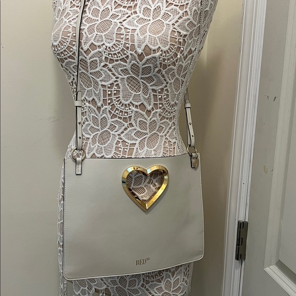 RED Valentino White Leather Heart Crossbody Bag - Picture 13 of 13
